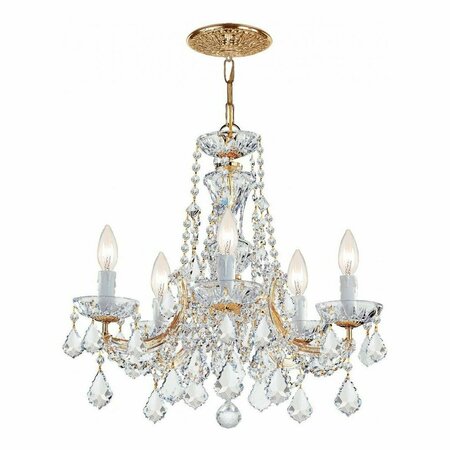 CRYSTORAMA Five Light Gold Up Chandelier 4476-GD-CL-MWP